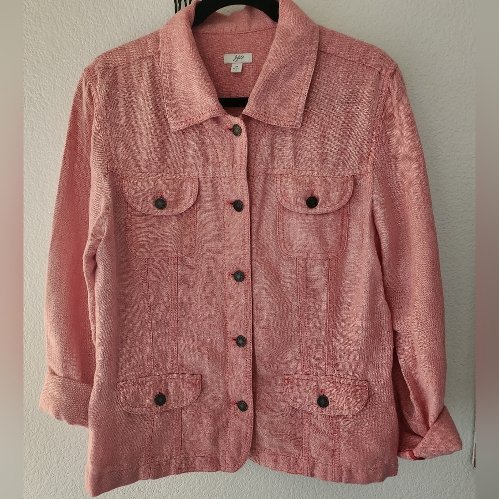 J Jill 100% Linen Shacket